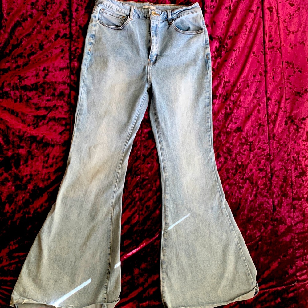70s High waisted bell bottoms, Denim size 30 which fits to a size 9/10
